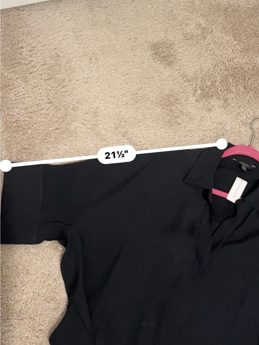 Banana Republic Black Oversized Women's Collared Blouse - Picture 8 of 12